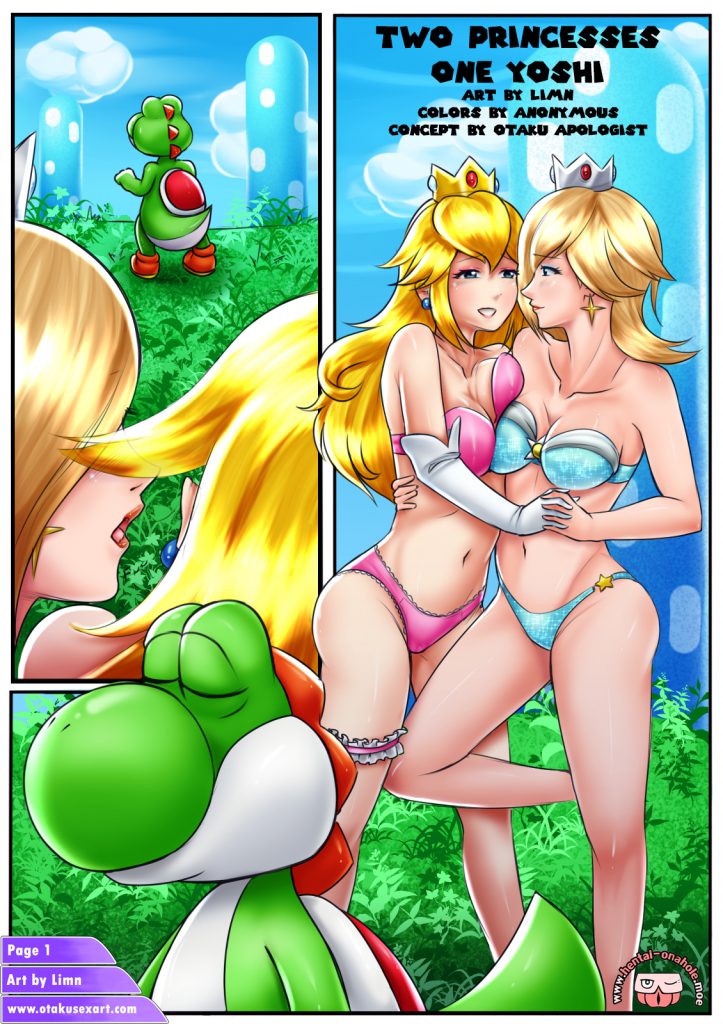 Erotica Hentai - Nintendo Porn Comic: Two Pincesses One Yoshi - Textless ...