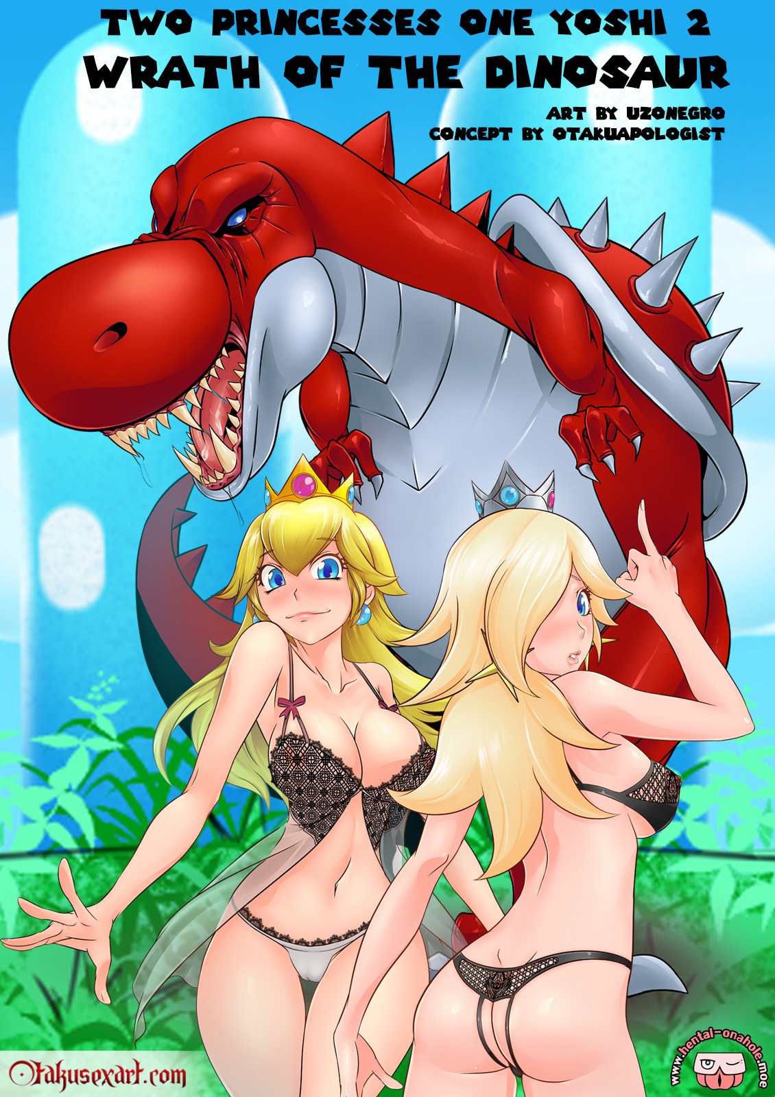 Cartoon Dinosaurs Porn - Comic: Two Princesses One Yoshi 2: Wrath of The Dinosaur ...