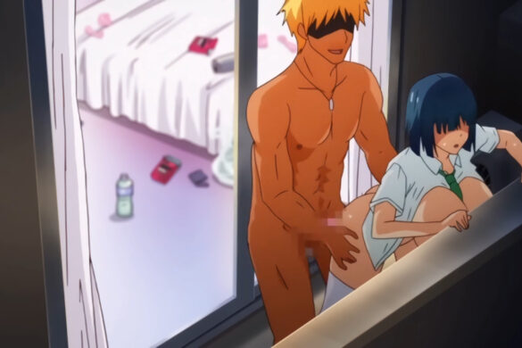 cute girl getting fucked over balcony